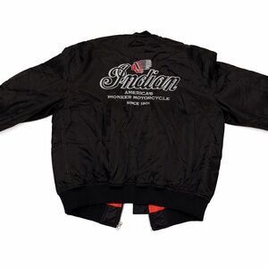 Indian Motorcycle Black Bomber Jacket